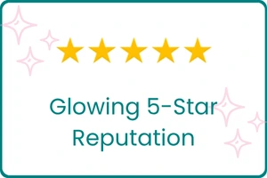 glowing 5 star reputation